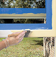 Paint window casings and sills.