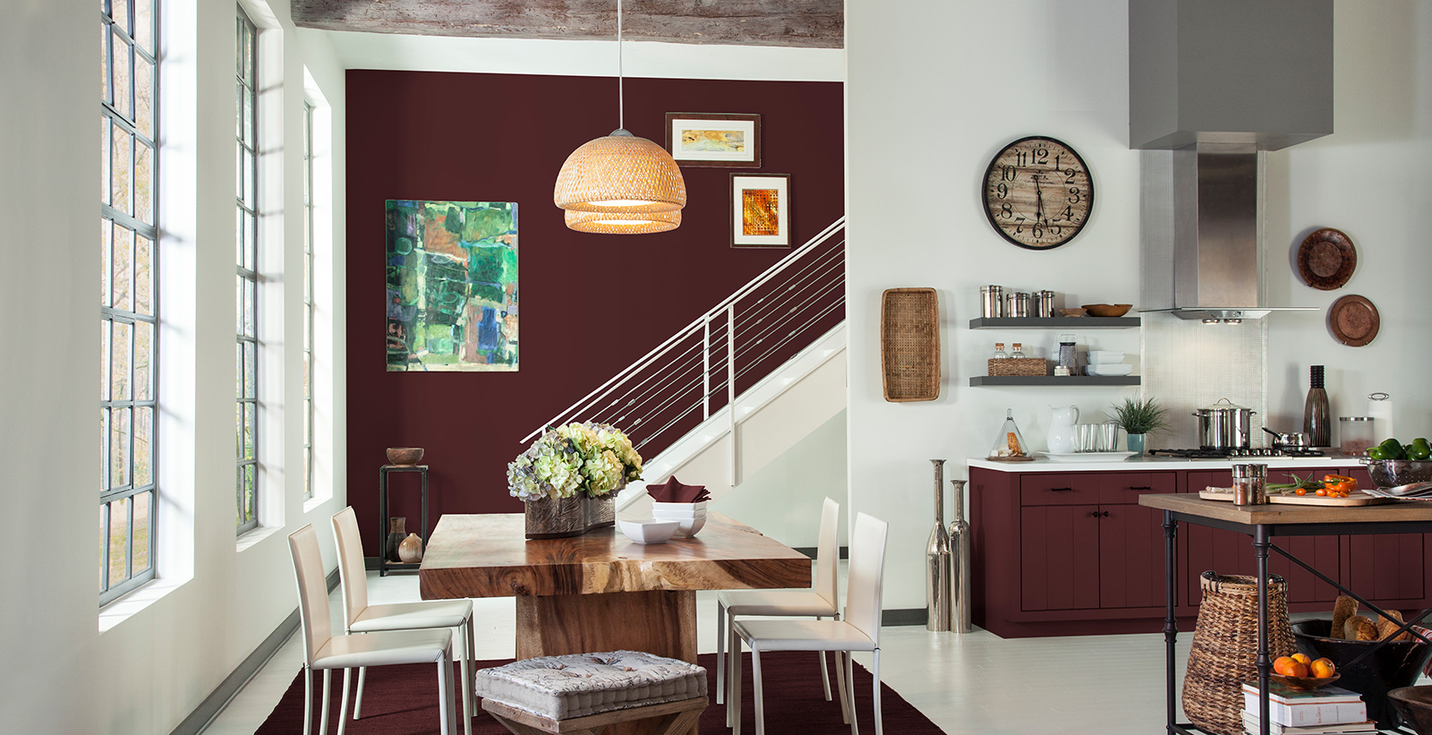 Cocina con acentos rojos | Galería de cocina roja | Behr