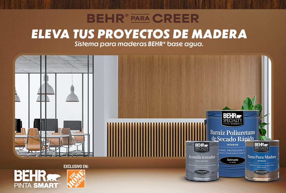 Large view of an Image of Behr Specialty Interior Wood Stains Banner