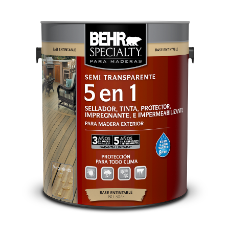 BEHR SPECIALTY® PARA MADERAS Barniz Poliuretano de Secado Rápido Base Agua