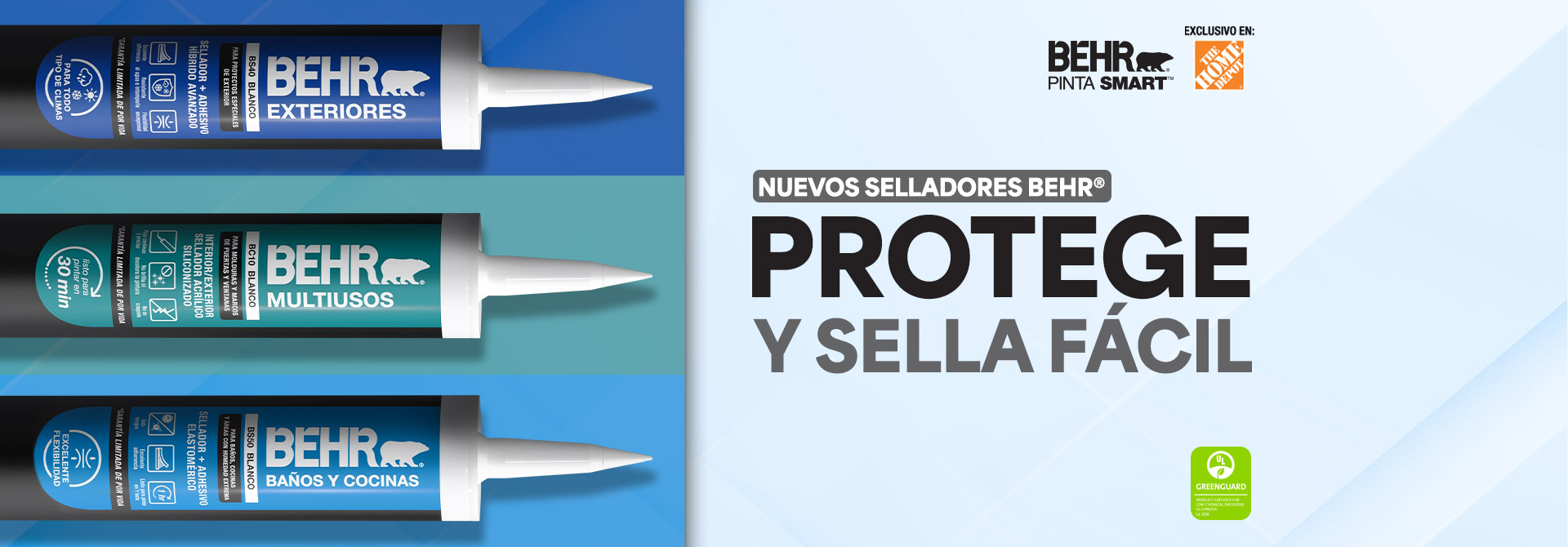 Perros Day banner featuring Behr paint color chips