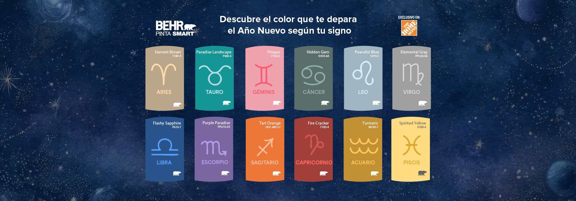 Compilation of images announcing 2026 new colors.